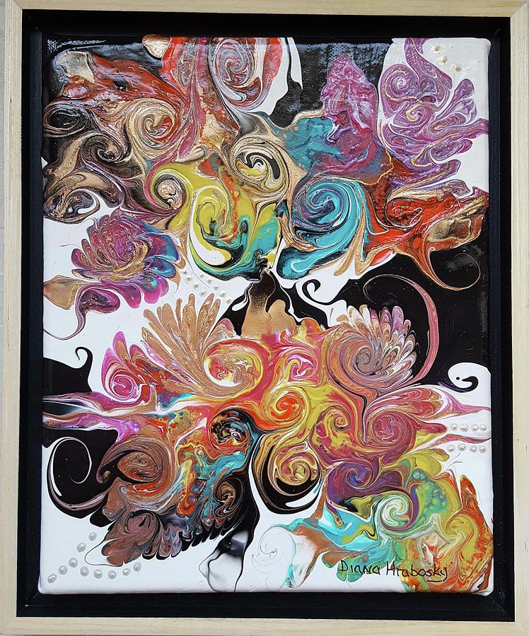 Liquid Swirls Painting by Diana Hrabosky