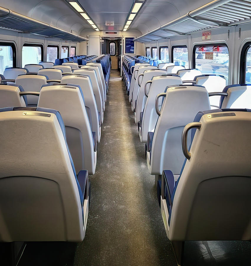 LIRR empty train car Photograph by Deidre Elzer-Lento
