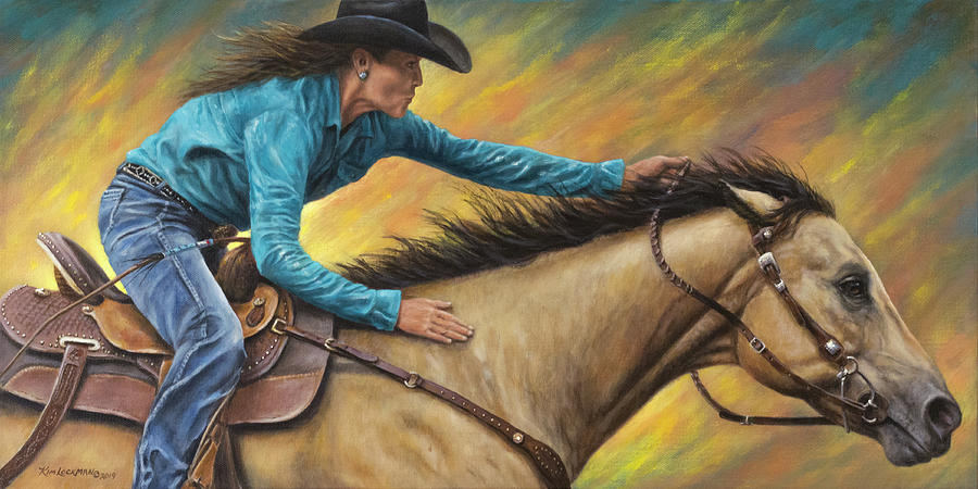 Horse Painting - Lisa and Louie by Kim Lockman