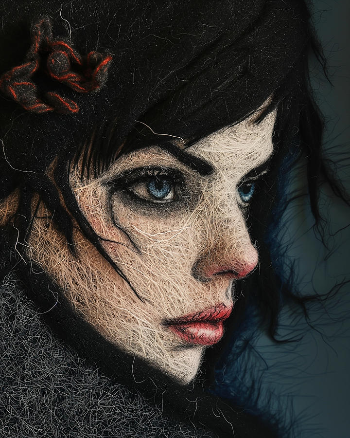 The Girl With The Dragon Tattoo Digital Art - Lisbeth Salander 05 by Jeff Stanford