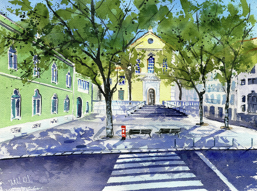 Lisboa Igreja De Sao Mamede Painting by Dora Hathazi Mendes