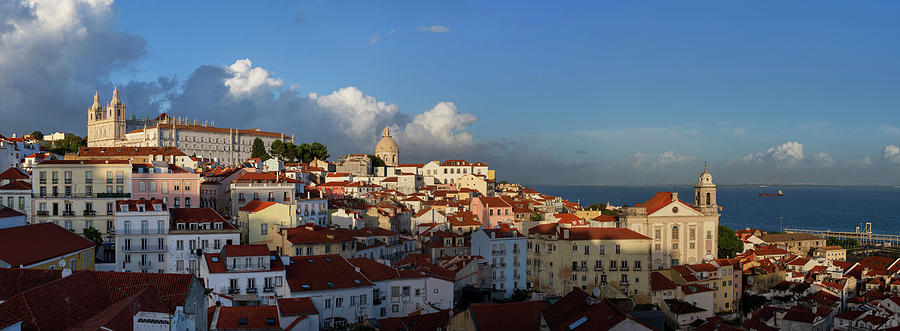 Lisbon City Panorama At Sunset In Portugal Photograph by Artur Bogacki