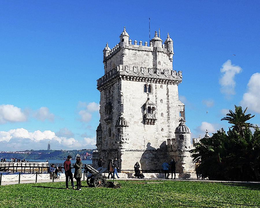 Lisbon Portugal Belem Castle Tower of Saint Vincent Medieval Fort  Digital Art by Irina Sztukowski