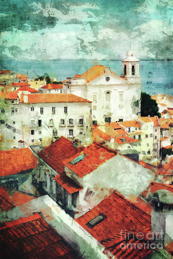 Lisbon, Portugal Digital Art by Phil Perkins