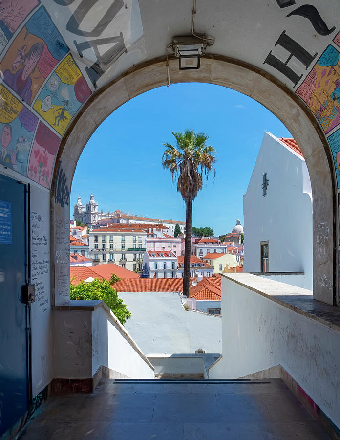 Lisbon through the Arch Photograph by Betty Eich