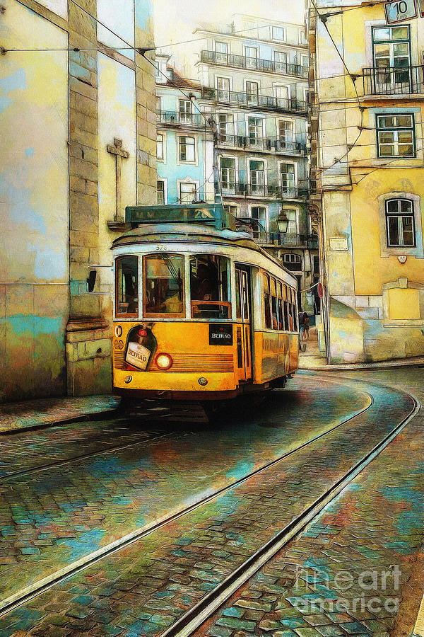 Lisbon Tram 28 Digital Art by Jerzy Czyz