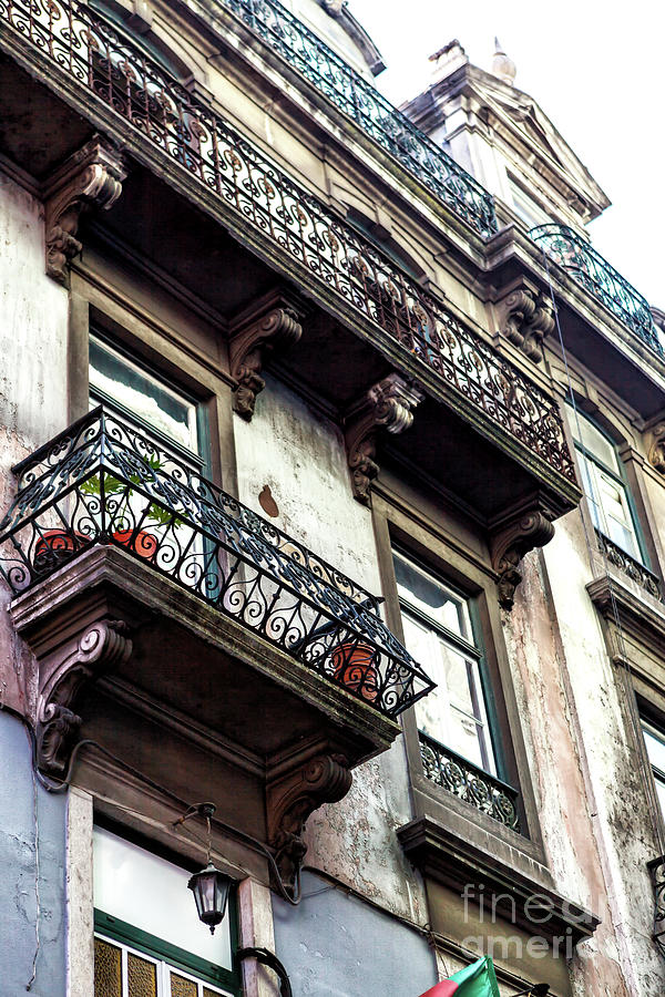 Lisbon Wrought Iron Balconies Photograph by John Rizzuto