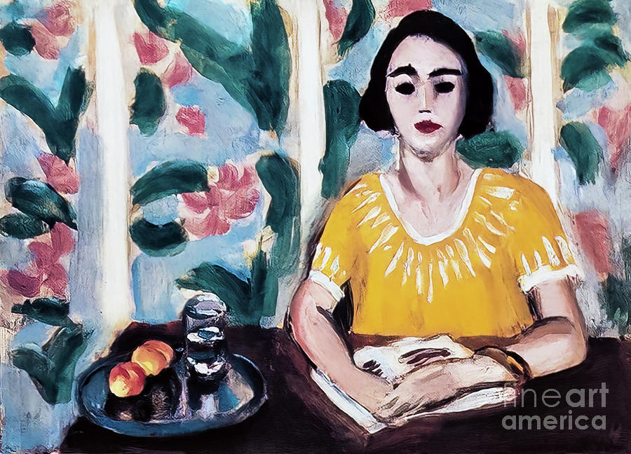 Liseuse in Peach by Henri Matisse 1923 Painting by Henri Matisse