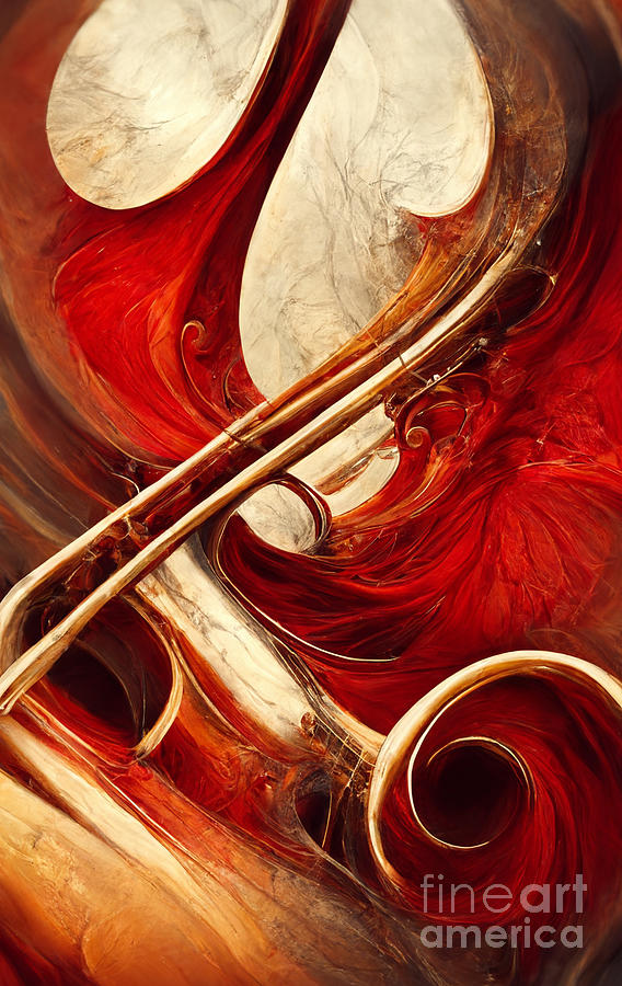 Listen To The Music - Trumpet Digital Art