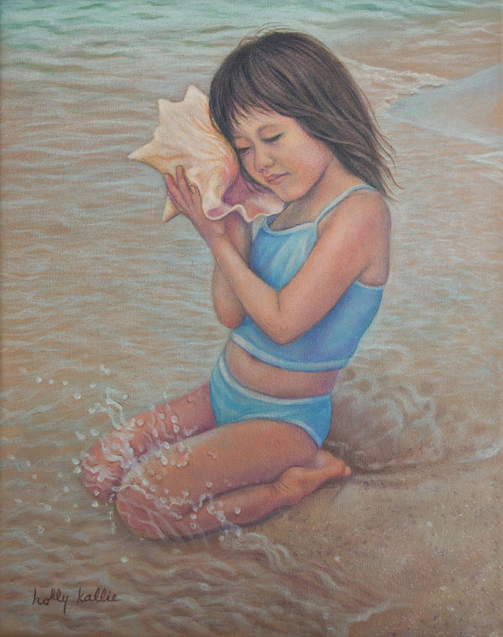 Listen to the Sea Painting by Holly Kallie