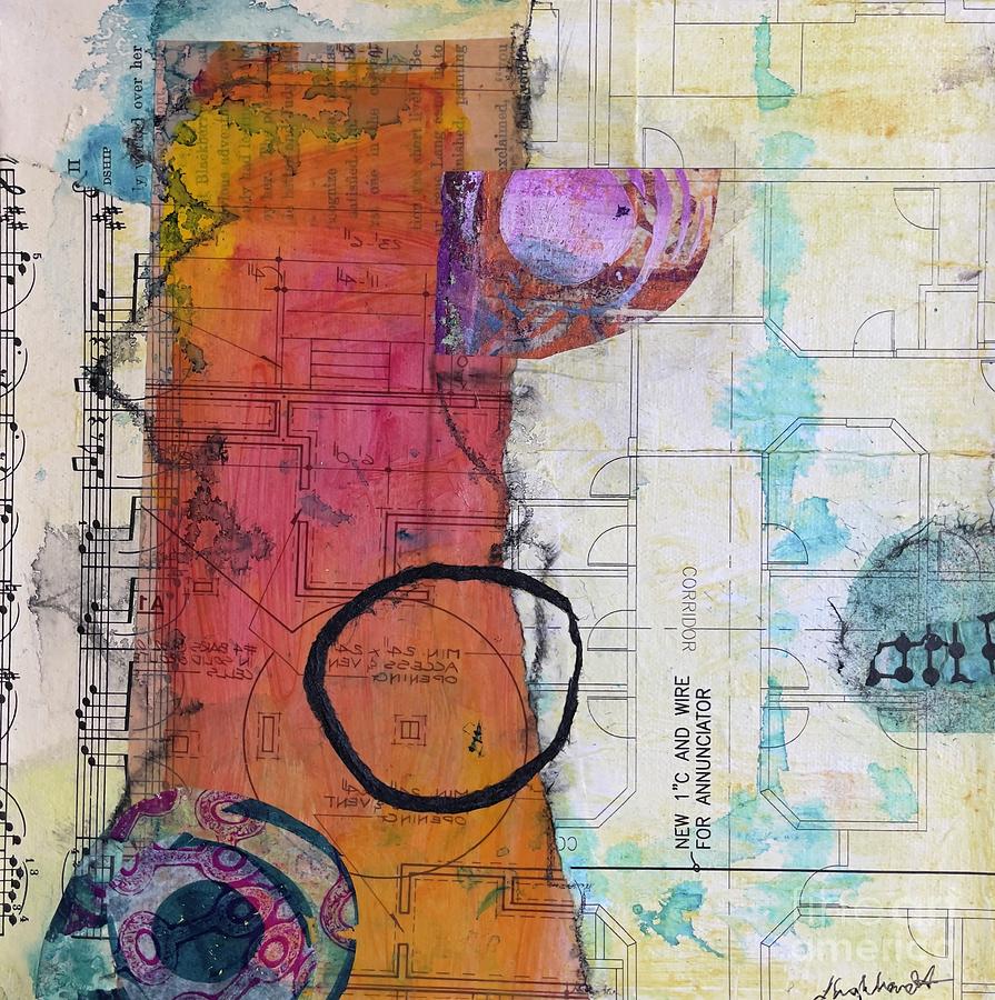 Abstract Mixed Media - Listen to the Trees by Laurel Englehardt