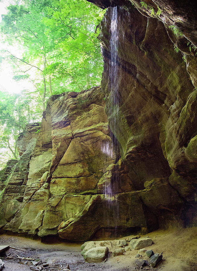 Lit Lyons Falls Mohican State Park Photograph by Dan Sproul