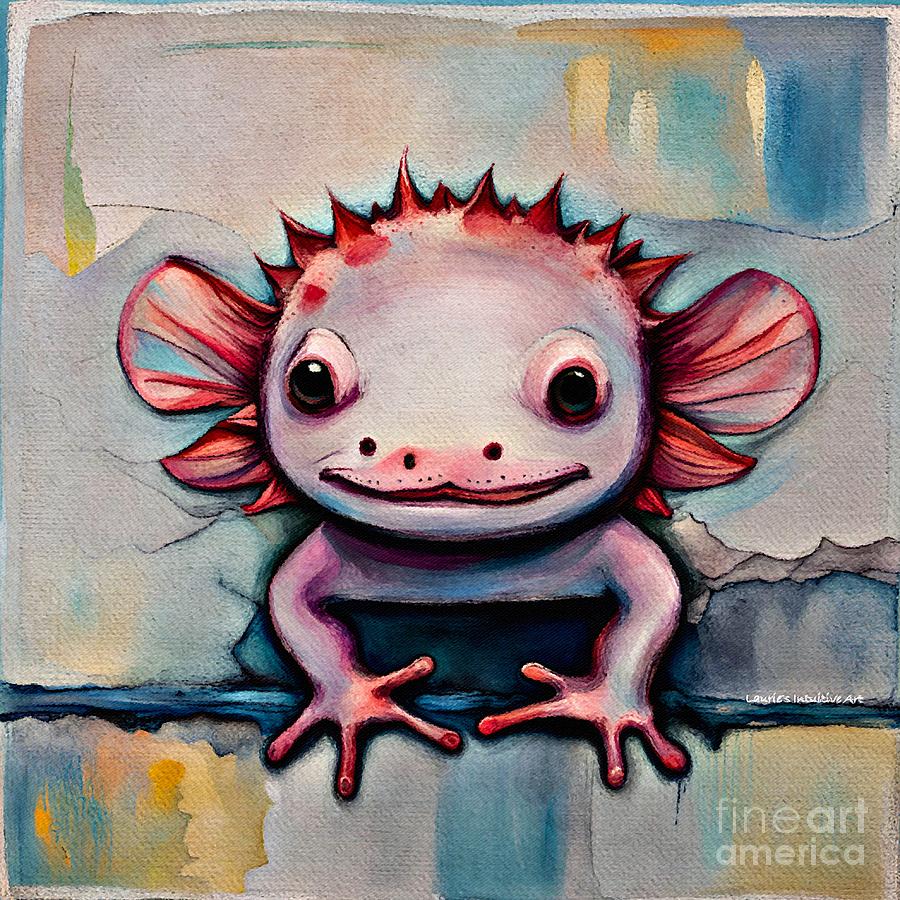 Little Axolotl Art Digital Art by Lauries Intuitive