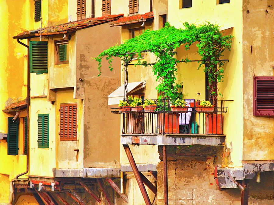 Little Balcony on the Ponte Vecchio Photograph by Dominic Piperata