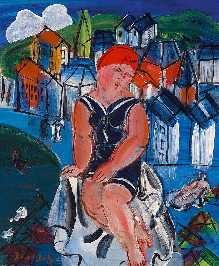 Little Bather at Sainte-Adresse Painting by Raoul Dufy