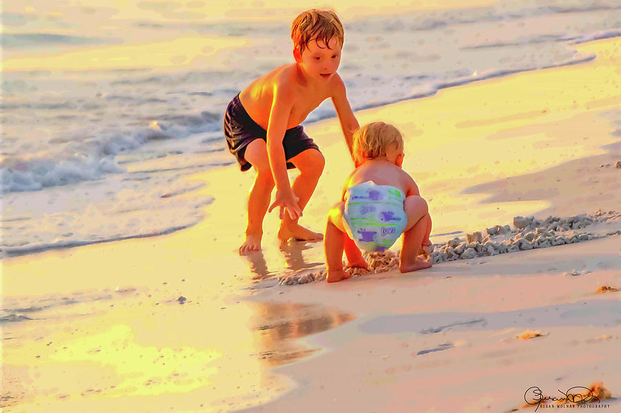 Little Beach Boys 2 of 7 Photograph by Susan Molnar