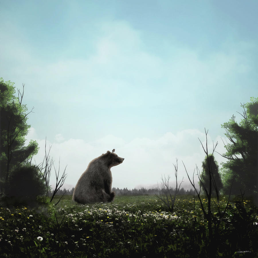 Little Bear Digital Art by Cynthia Decker