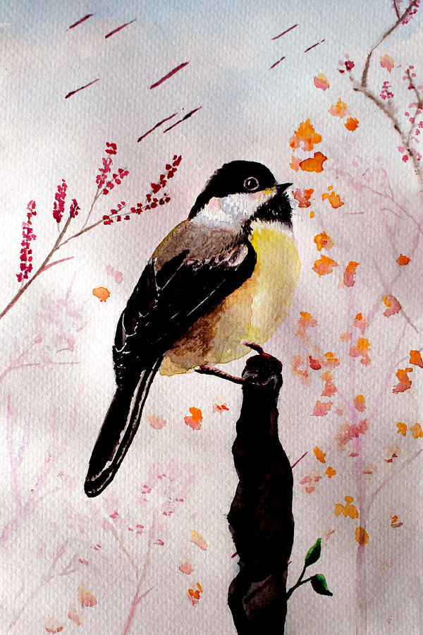 Little Bird 3 Painting by Medea Ioseliani