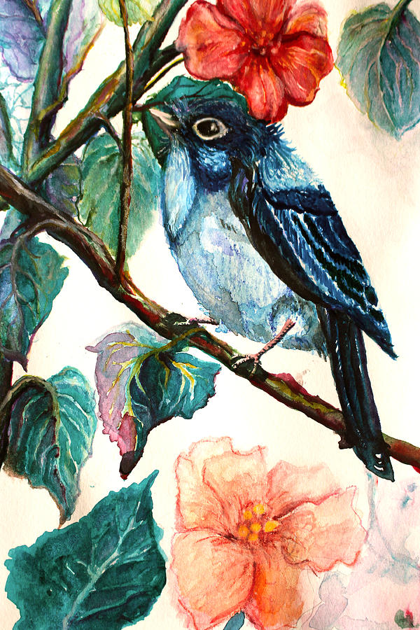 little Bird 6 Painting by Medea Ioseliani