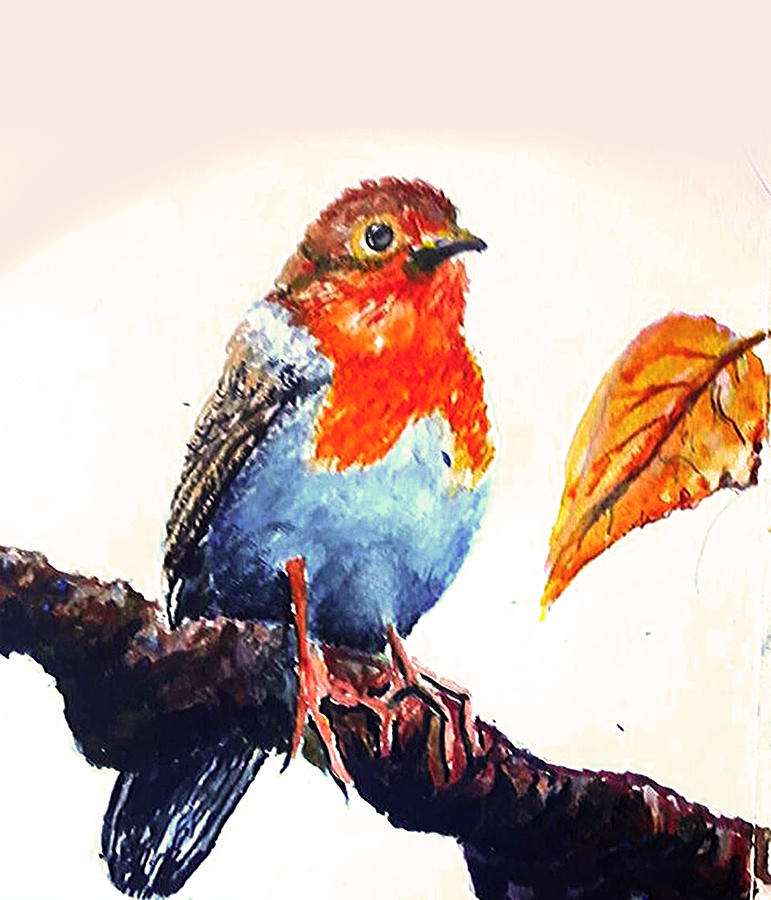Little Birdie 2 Painting by Medea Ioseliani