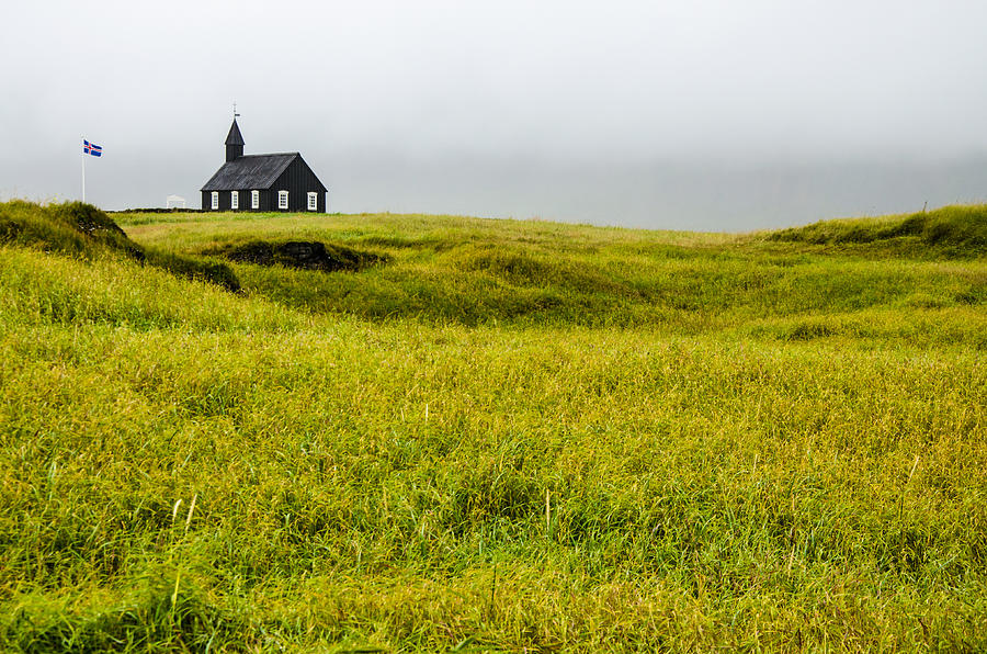 Little black church in Iceland Photograph by Federica Gentile