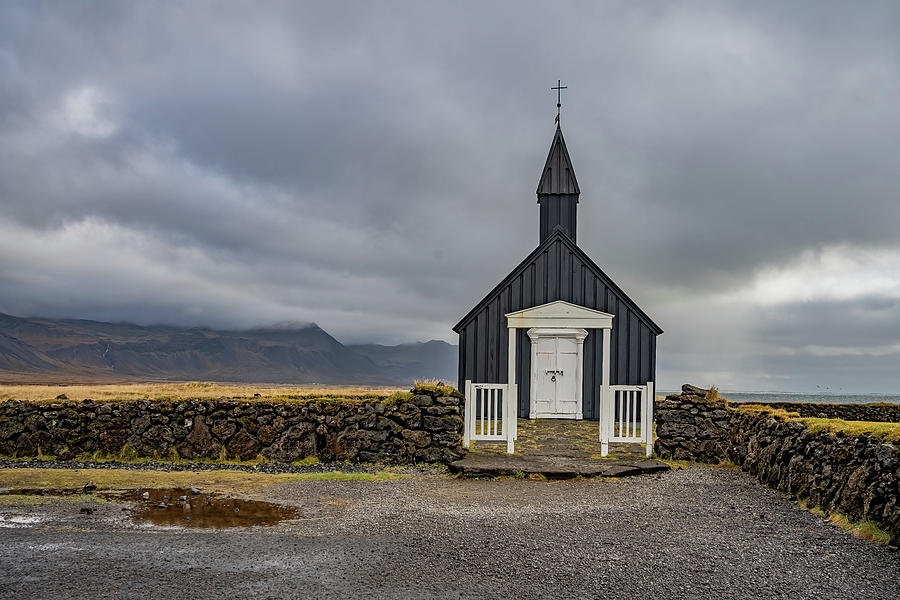 Little Black Church Photograph by Roni Chastain