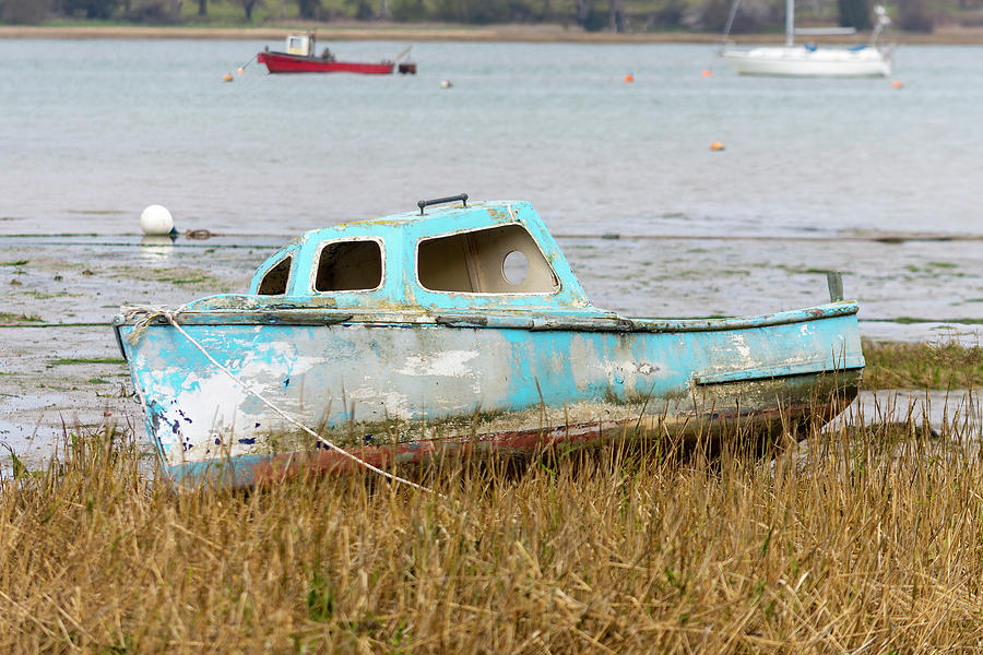 Little blue boat Photograph by Steev Stamford