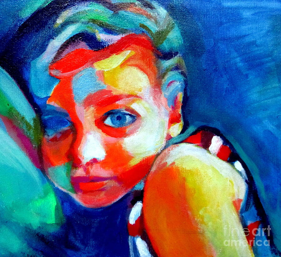 Little Boy Ian Painting by Helena Wierzbicki