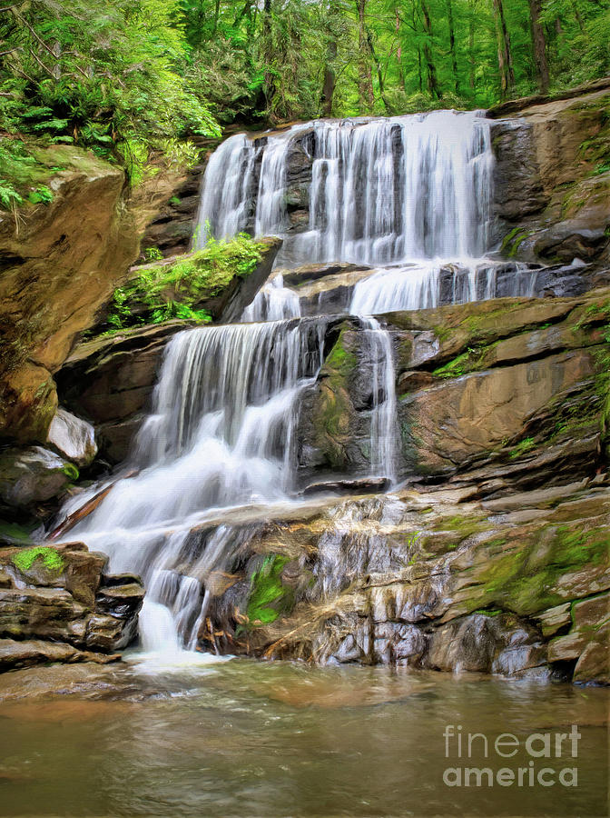 Little Bradley Falls Photograph by Bearj B Photo Art - Fine Art America