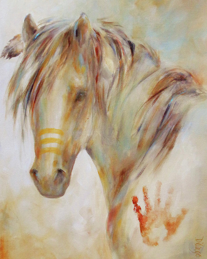 Horse Painting - Little Brave by Dina Dargo