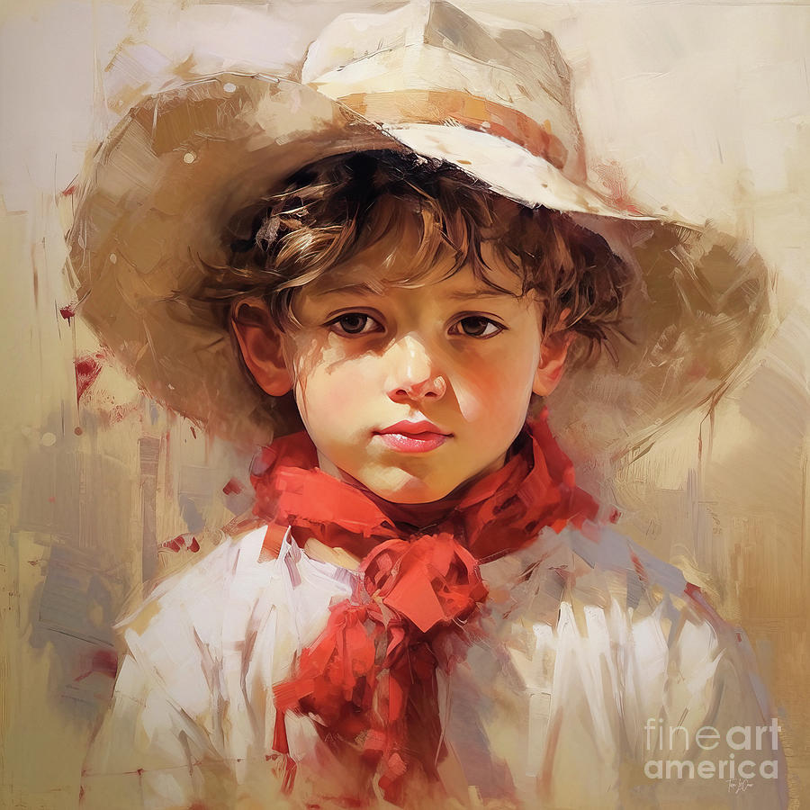 Portrait Painting - Little Brody by Tina LeCour