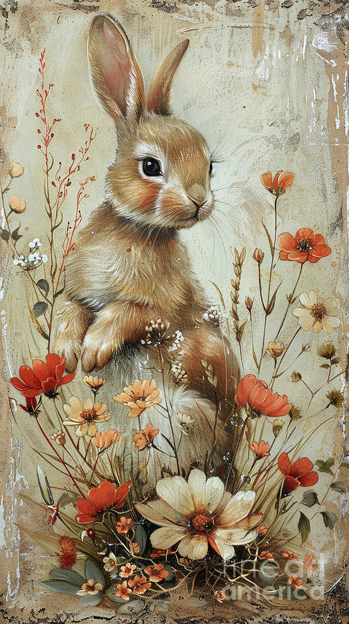 Little Brown Bunny Painting by Tina LeCour