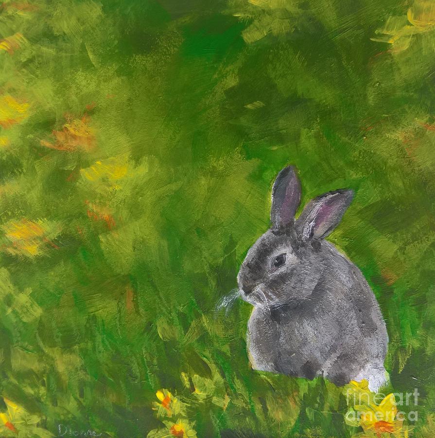 Little Bunny Painting by Lisa Dionne