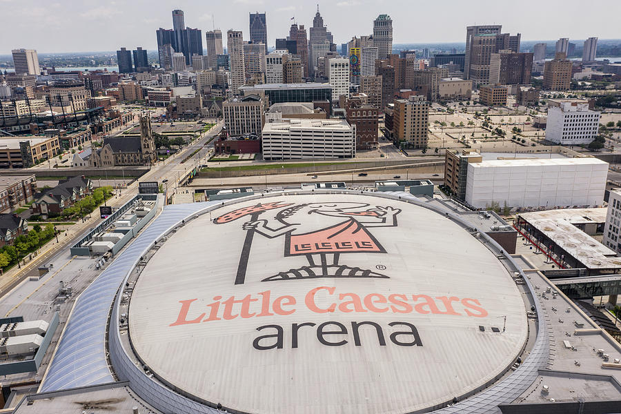 Little Caesars Arena and Detroit Skyline Photograph by John McGraw