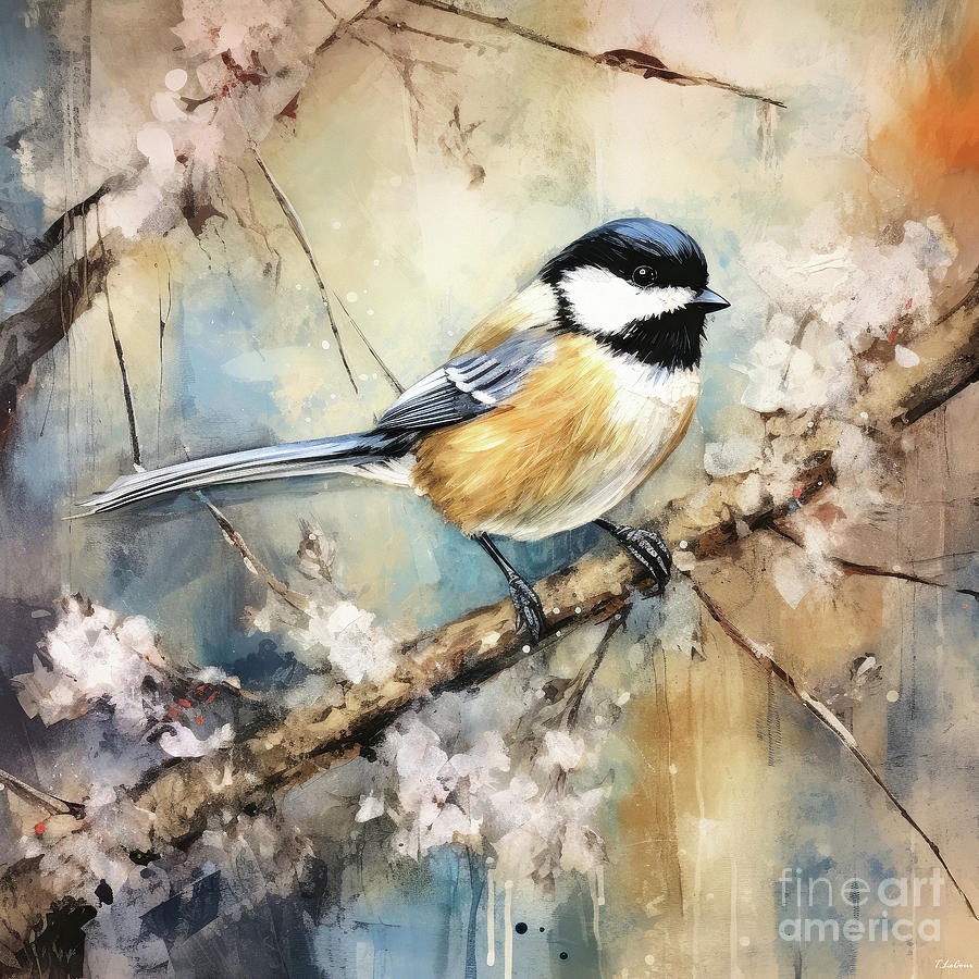 Little Chickadee Painting by Tina LeCour
