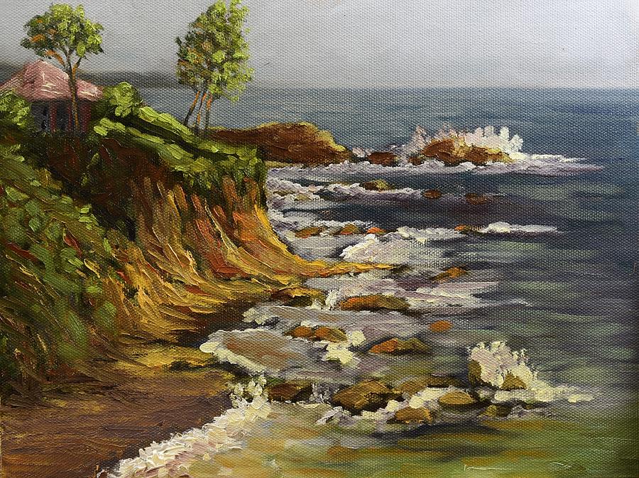 Little Corona Beach Painting by Elisa Arancibia