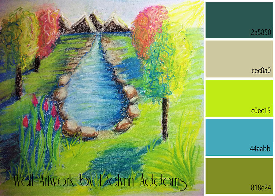 Little Dam Color Swatch for Decorating Home Decor Digital Art by Delynn Addams