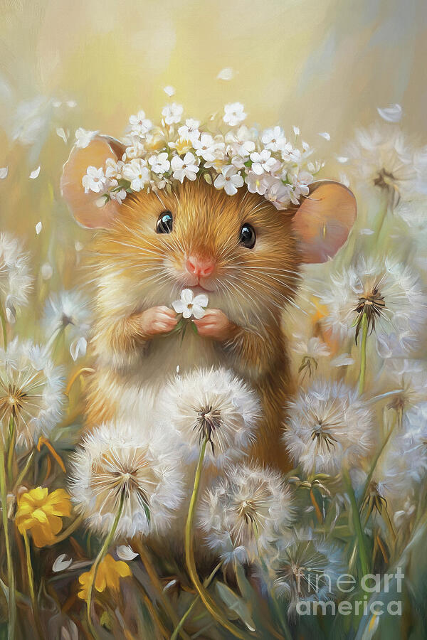 Little Dandelion Mouse Digital Art by Tina LeCour Little Dandelion Mouse Digital Art by Tina LeCour