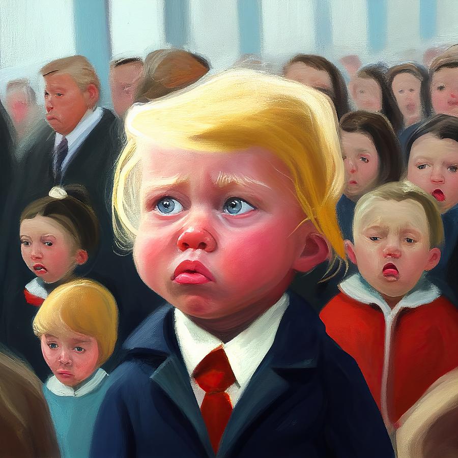 Donald Trump Painting - Little Donald by My Head Cinema