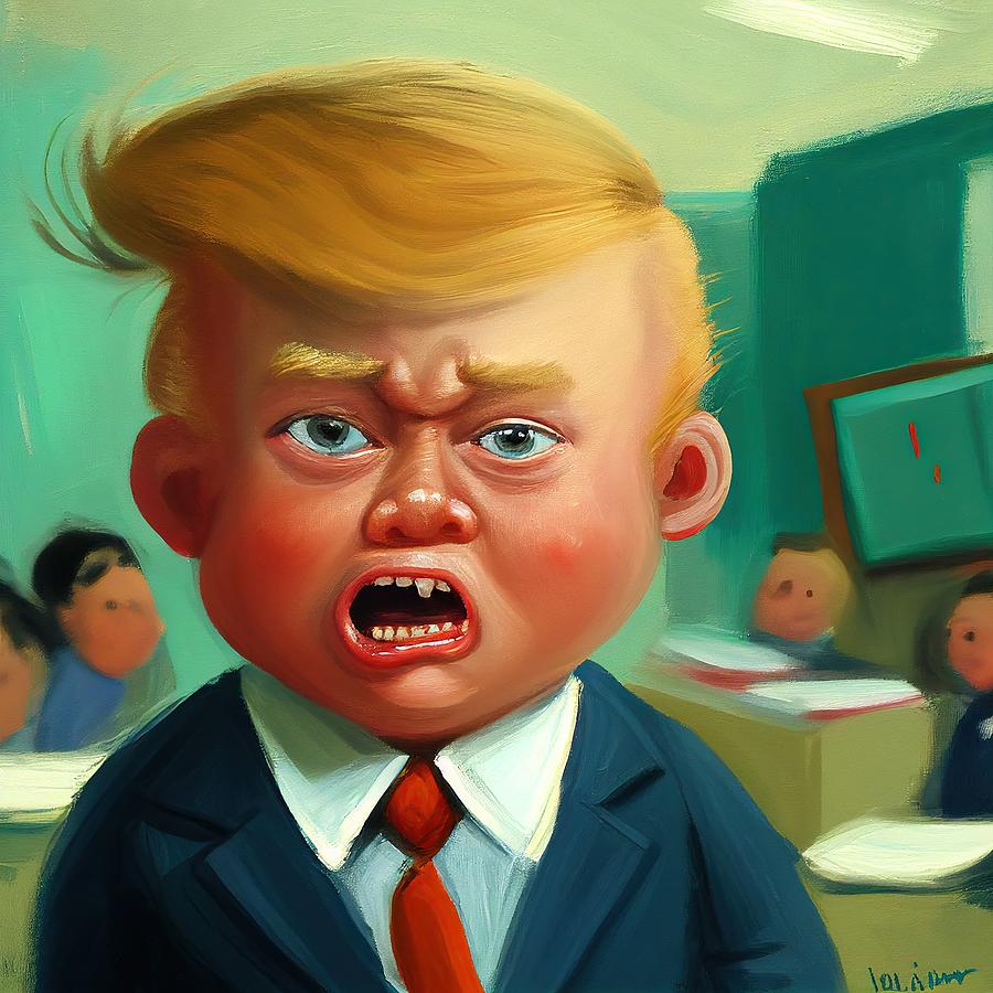 Donald Trump Painting - Little Donald No.2 by My Head Cinema