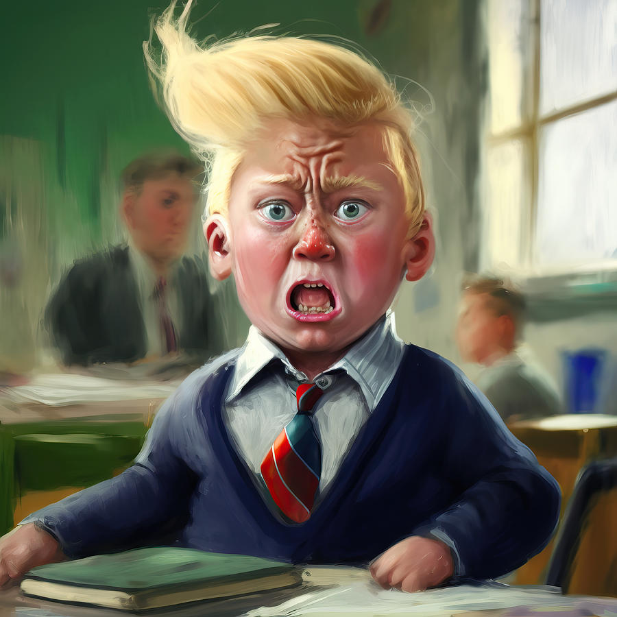 Donald Trump Painting - Little Donald No.3 by My Head Cinema