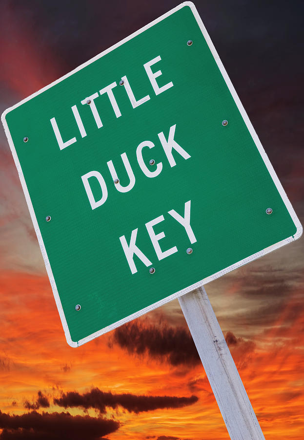 Little Duck Key Sign in Forida Keys Photograph by Bob Pardue