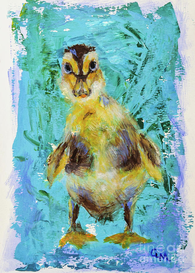 Little Duckling Painting by Cheryl McClure
