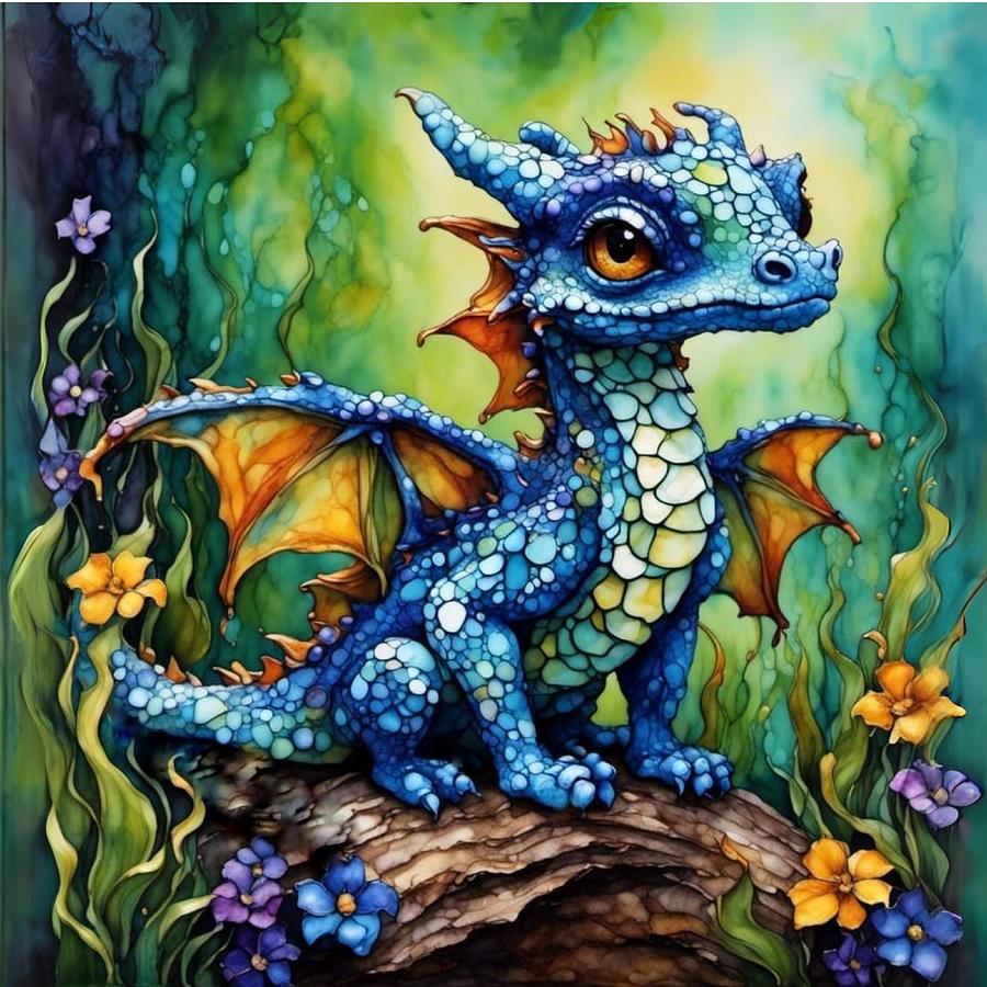 Little Fantasy Dragon Digital Art by Glenda Stevens