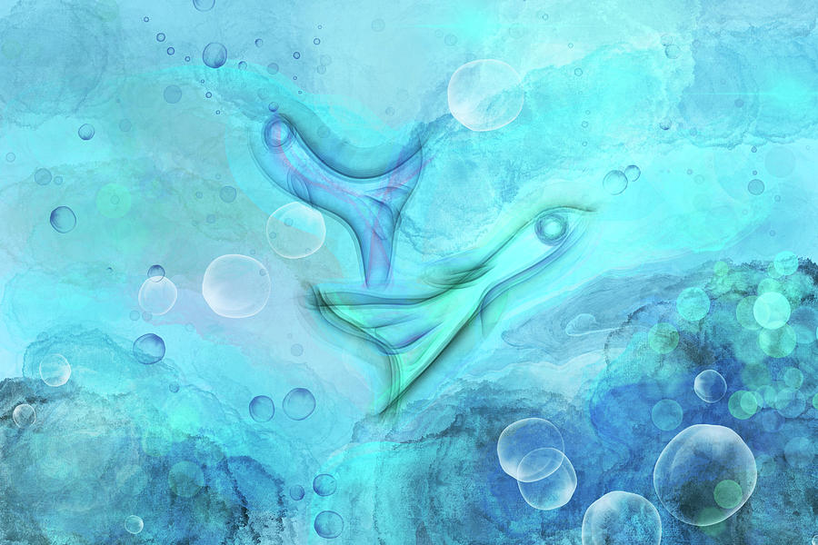 Little Fish in a Big Pond Digital Art by Peggy Collins