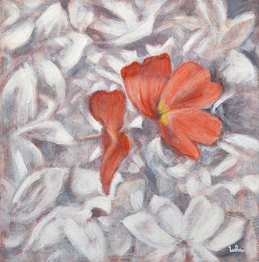 Little Flowers 1 Painting by Usha Shantharam