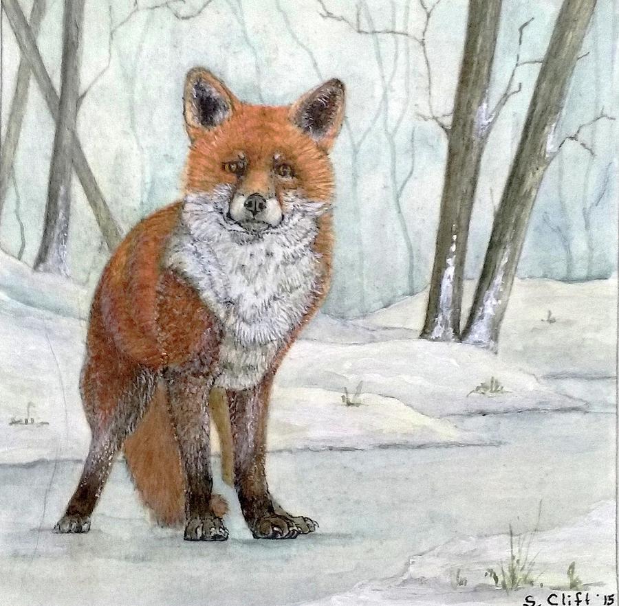 Little Fox Mixed Media by Sandy Clift