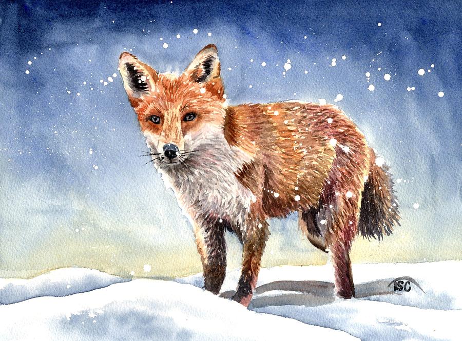 Little Fox Painting by Tammy Crawford