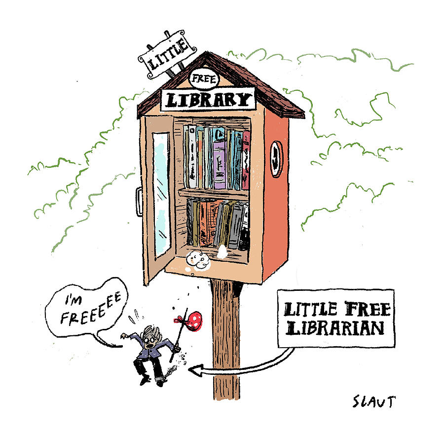 Little Free Library Drawing by Sara Lautman