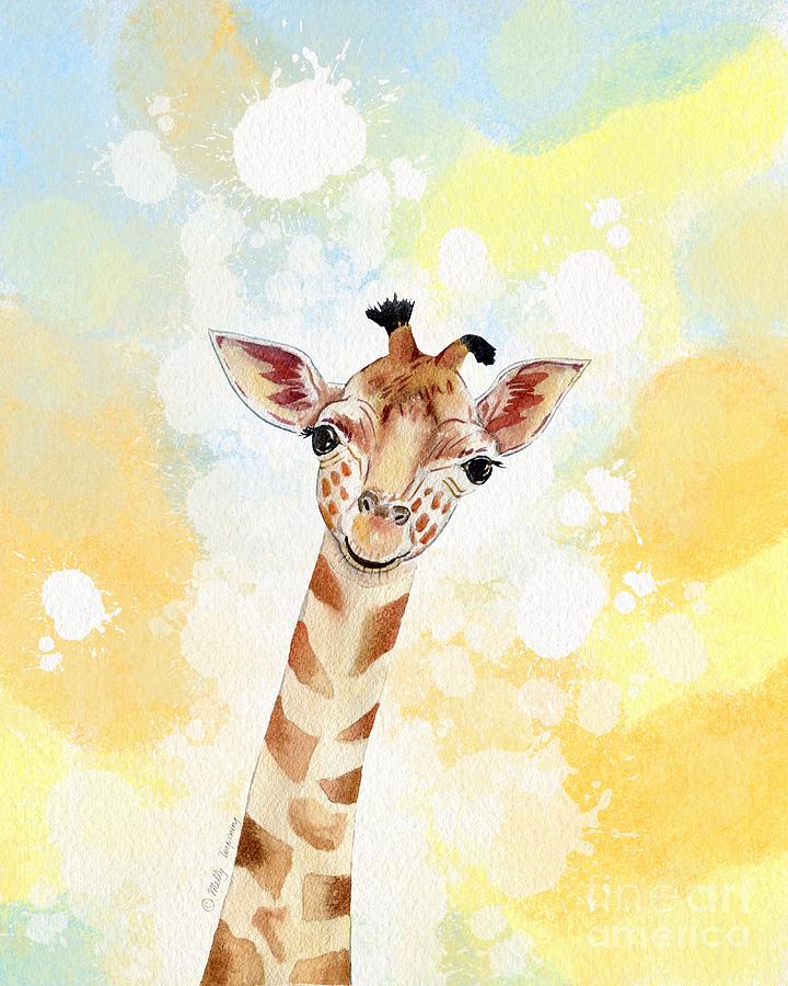 Little Giraffe 2 Painting by Melly Terpening